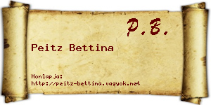Peitz Bettina névjegykártya